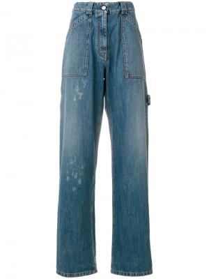 Широкие джинсы Valentino. Цвет: синий