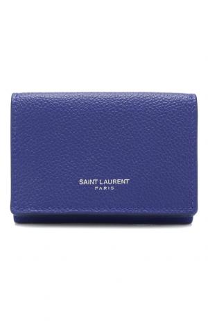Кожаный кошелек Rive Gauche Saint Laurent. Цвет: синий