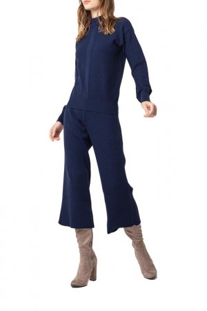 Комплект: свитер, брюки BGN. Цвет: navy