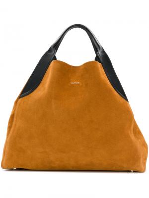 Большая сумка-тоут Cabas Lanvin. Цвет: коричневый
