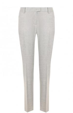 Укороченные шерстяные брюки со стрелками Windsor. Цвет: серый