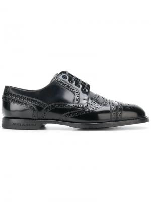 Ботинки Дерби с перфорацией Dolce & Gabbana. Цвет: чёрный