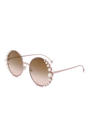 Солнцезащитные очки Fendi. Цвет: светло-розовый
