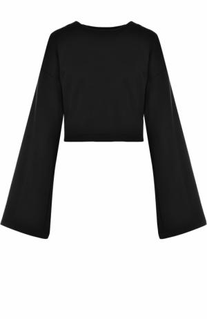 Укороченный свитер с декоративной отделкой T by Alexander Wang. Цвет: черный
