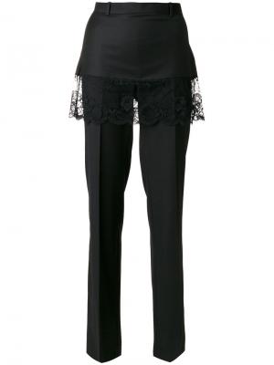 Классические брюки с кружевной юбкой Givenchy. Цвет: чёрный