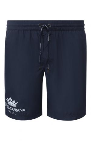 Плавки-шорты с карманами Dolce & Gabbana. Цвет: темно-синий