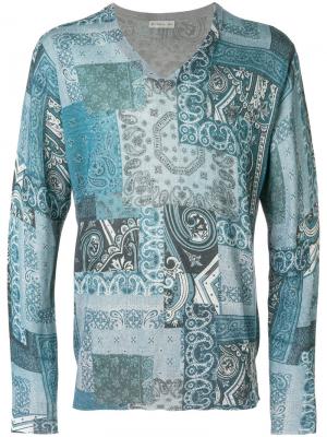 Пуловер с принтом пейсли Etro. Цвет: синий