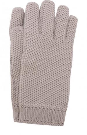 Кашемировые перчатки фактурной вязки Loro Piana. Цвет: бежевый