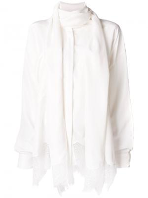 Кружевная блузка с шарфом Faith Connexion. Цвет: белый