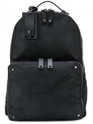 Камуфляжный рюкзак Valentino. Цвет: чёрный