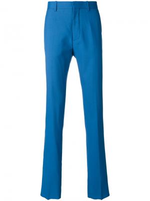 Классические плиссированные брюки Marni. Цвет: синий