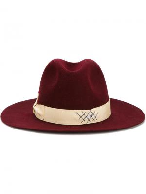 Фетровая шляпа Borsalino. Цвет: красный