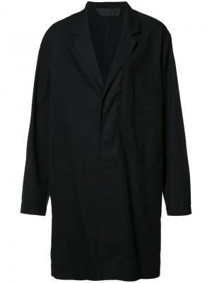 Объемное пальто средней длины Haider Ackermann. Цвет: чёрный
