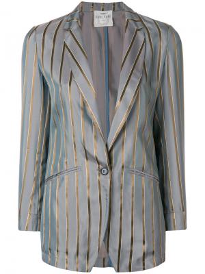 Приталенный полосатый пиджак Forte. Цвет: синий