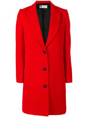 Однобортное пальто Lanvin. Цвет: красный
