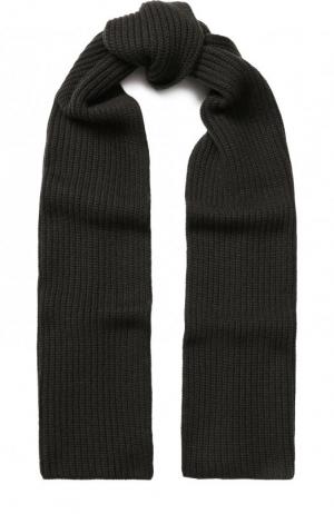 Кашемировый шарф фактурной вязки Dolce & Gabbana. Цвет: темно-серый