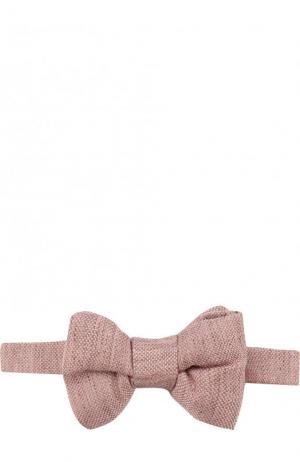 Галстук-бабочка из смеси льна и шелка Tom Ford. Цвет: розовый