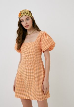 Платье UnicoModa. Цвет: оранжевый