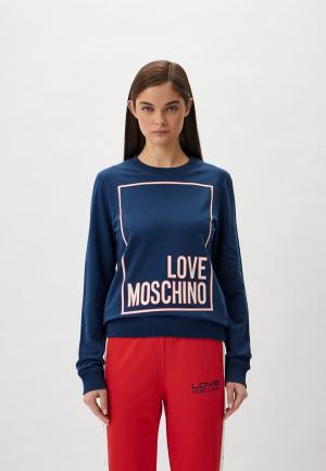 Свитшот Love Moschino. Цвет: синий