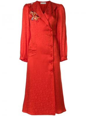 Жаккардовое платье миди Etro. Цвет: красный