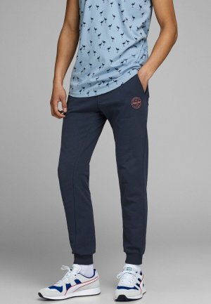 Брюки спортивные Jack & Jones. Цвет: синий