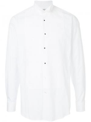 Приталенная рубашка с воротником-бабочка Gieves & Hawkes. Цвет: белый