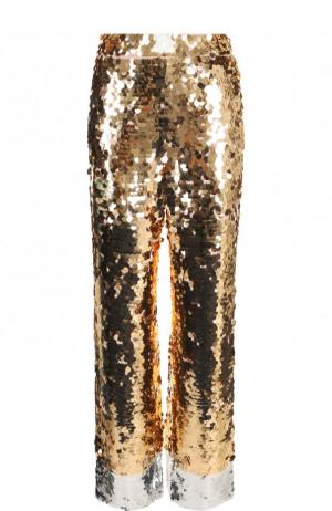 Укороченные брюки с декоративной отделкой No. 21. Цвет: золотой