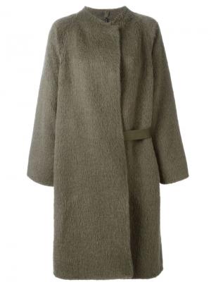 Длинное пальто Helmut Lang. Цвет: коричневый