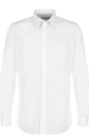 Хлопковая сорочка с воротником кент Givenchy. Цвет: белый