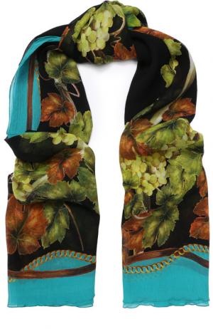 Шелковый шарф с принтом Dolce & Gabbana. Цвет: разноцветный