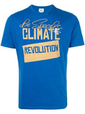 Футболка Climate Revolution Vivienne Westwood Man. Цвет: синий