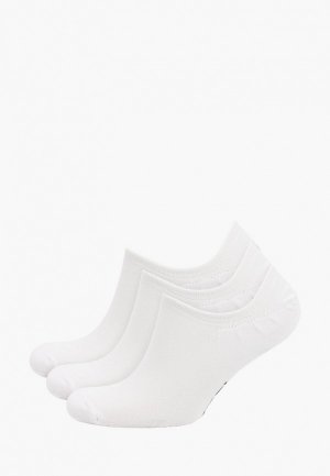 Носки 3 пары Reebok. Цвет: белый