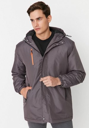 Куртка утепленная Trendyol. Цвет: серый