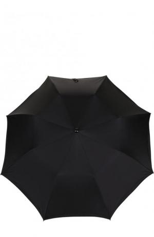 Складной зонт с фигурной ручкой Alexander McQueen. Цвет: черный