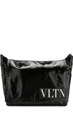 Текстильный мессенджер  Garavani VLNT Valentino. Цвет: черный