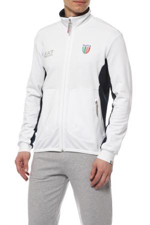 Куртка спортивная EA7. Цвет: белый