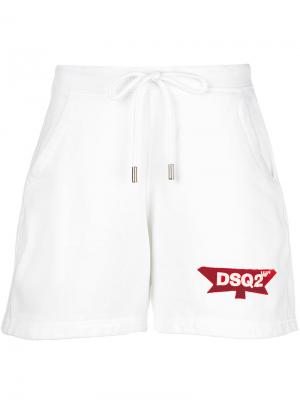 Relaxed-fit track shorts Dsquared2. Цвет: белый