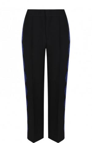 Укороченные брюки со стрелками и кружевной отделкой Emilio Pucci. Цвет: черный