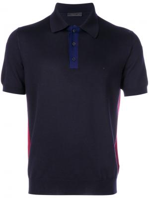Рубашка-поло с короткими рукавами Prada. Цвет: синий