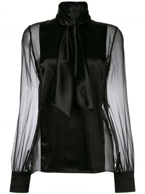 Блузка с полупрозрачной вставкой Lanvin. Цвет: чёрный