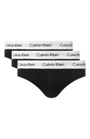 Комплект из трех хлопковых брифов с широкой резинкой Calvin Klein Underwear. Цвет: черный