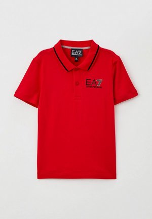 Поло EA7. Цвет: красный