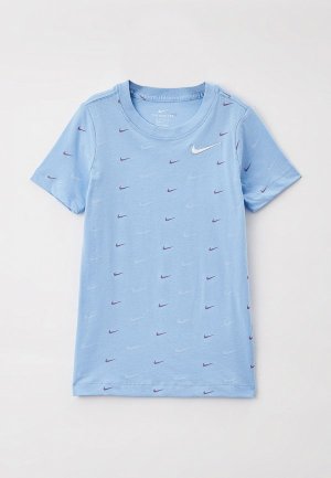 Футболка Nike. Цвет: голубой