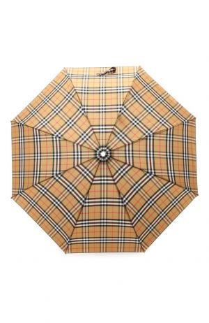Складной зонт в клетку Vintage Check Burberry. Цвет: разноцветный
