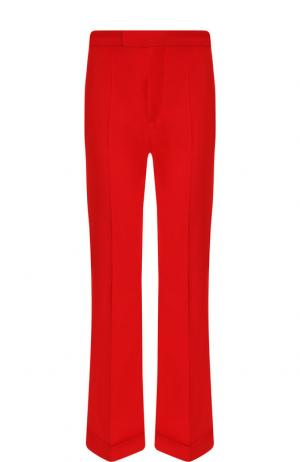 Укороченные расклешенные брюки со стрелками и отворотами Maison Margiela. Цвет: красный