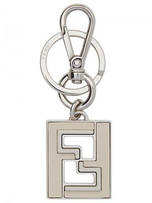 Брелок для ключей с логотипом Fendi. Цвет: металлический