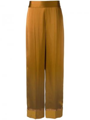 Широкие брюки Maison Margiela. Цвет: коричневый
