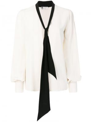 Блузка с завязками на шее Lanvin. Цвет: белый