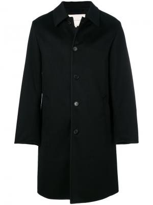 Однобортное пальто Mackintosh. Цвет: чёрный