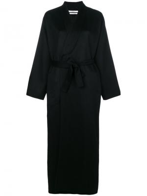 Приталенное пальто с поясом Givenchy. Цвет: чёрный